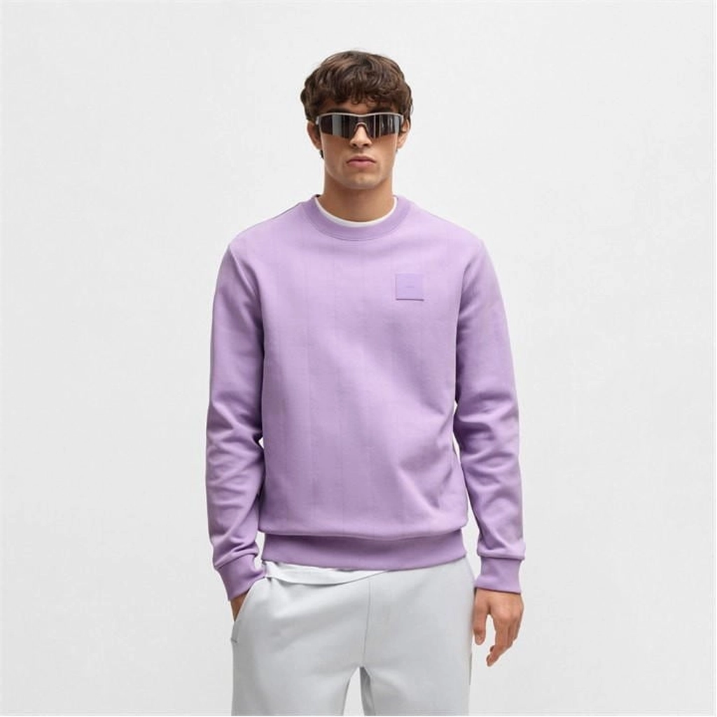 Hugo Boss Drop Needle Crewneck Sweatshirt - Purple